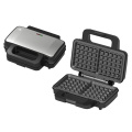 Non -Stick -Beschichtung Cool Touch Griff Waffeleisen Panini Press Sandwichhersteller mit nicht abnehmbaren Tellern